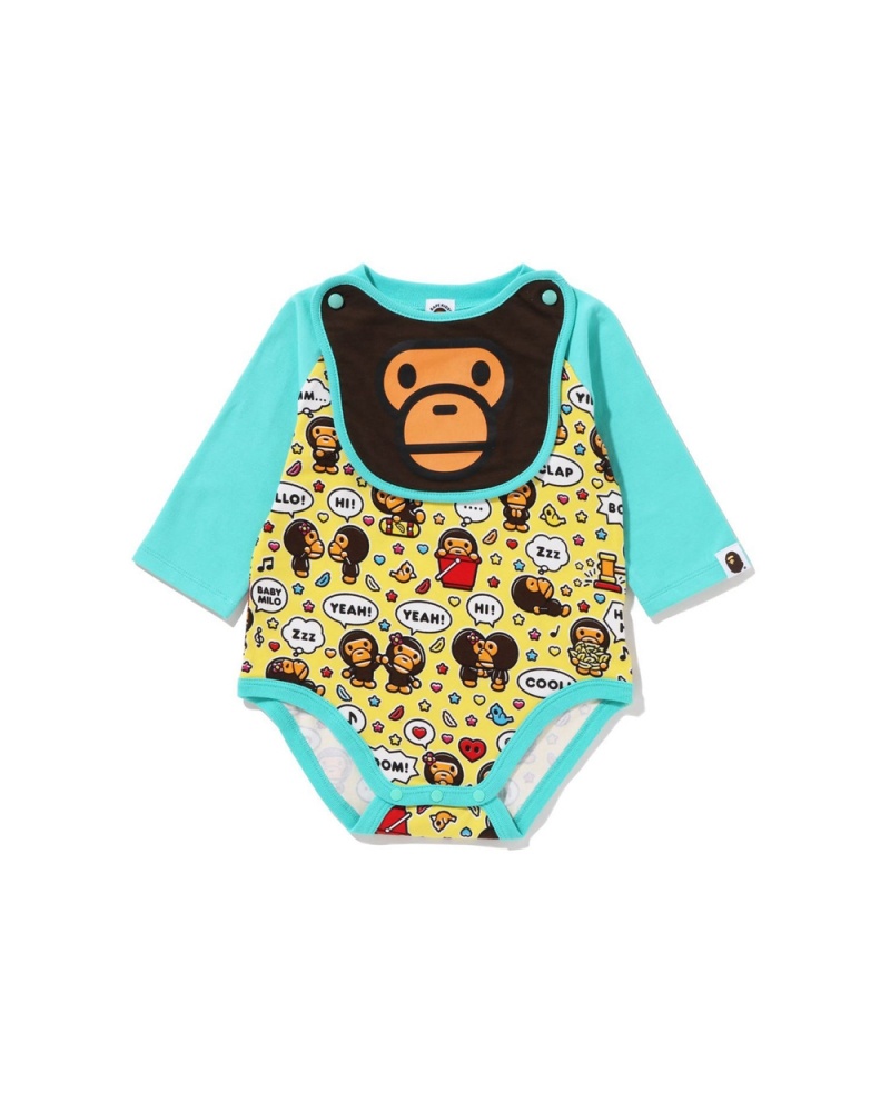 Ensembles Bape Baby Milo Speech Balloon Bib Menthe Enfant | YLG-68515798